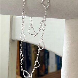 Elegant sterling Silver Heart Necklace